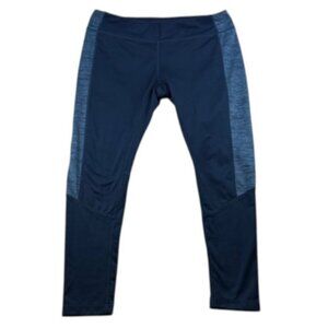 Avalanche Leggings Thermal Navy Light Blue Mid Rise Women's Size XL